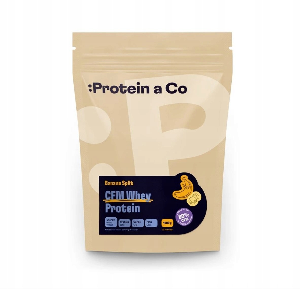 Protein a co Cfm Whey Protein 80 (1000 g) Banana split