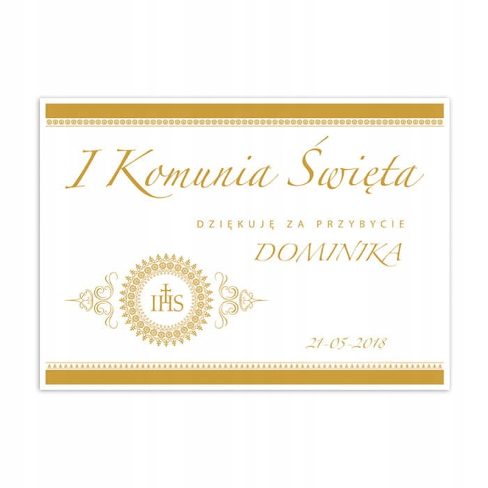 

Plakat komunijny personalizowany ozdoba sali