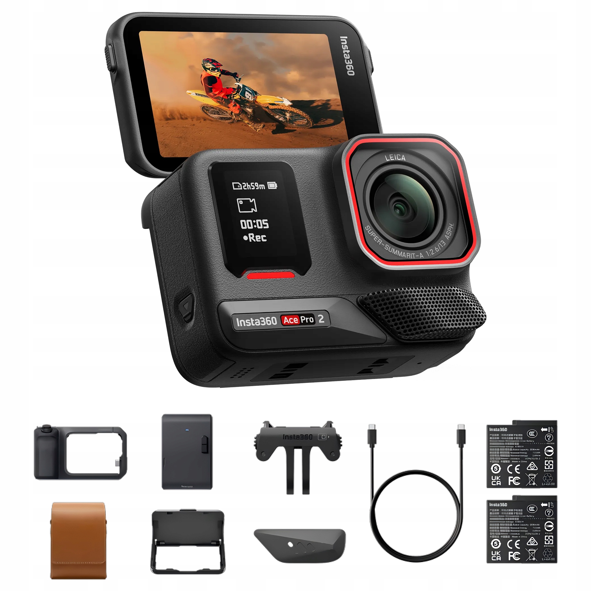 Sportovní kamery 8K Ai Leica Insta360 Ace Pro 2 Flash Print Set