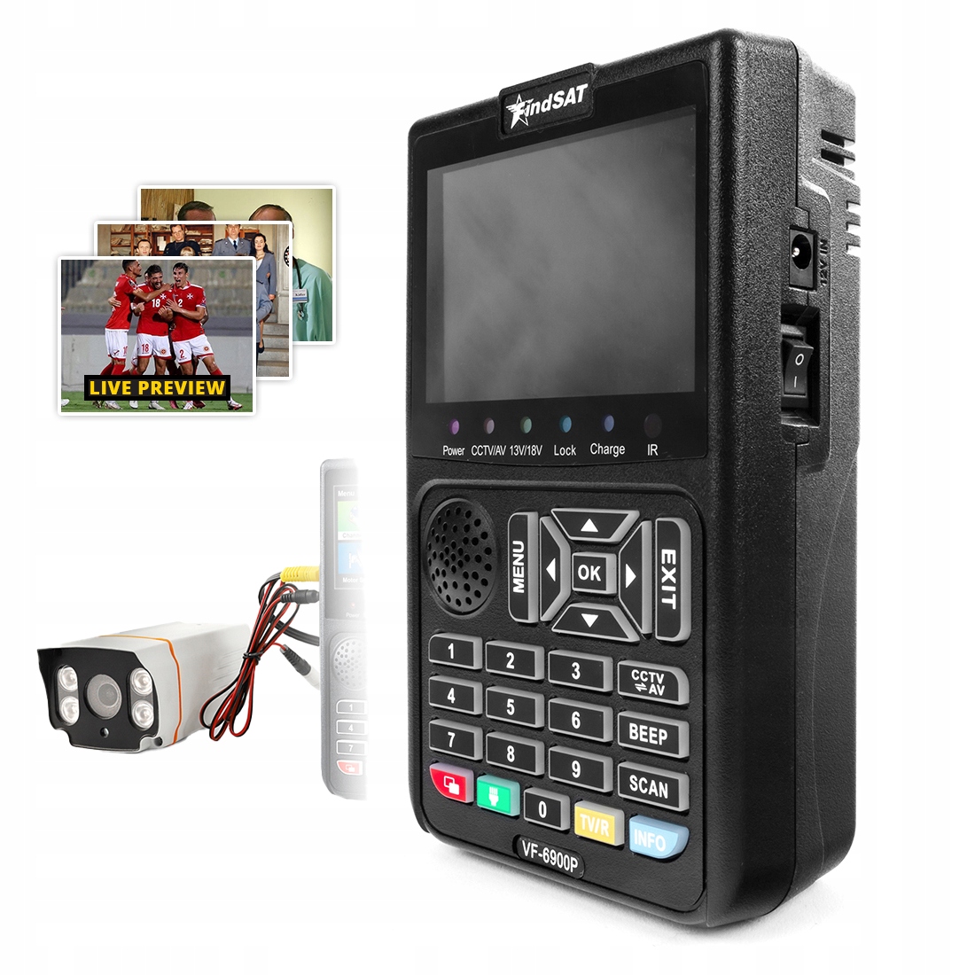 Miernik SAT + CCTV Finder VF6900 PRO DVB-S2/S2X