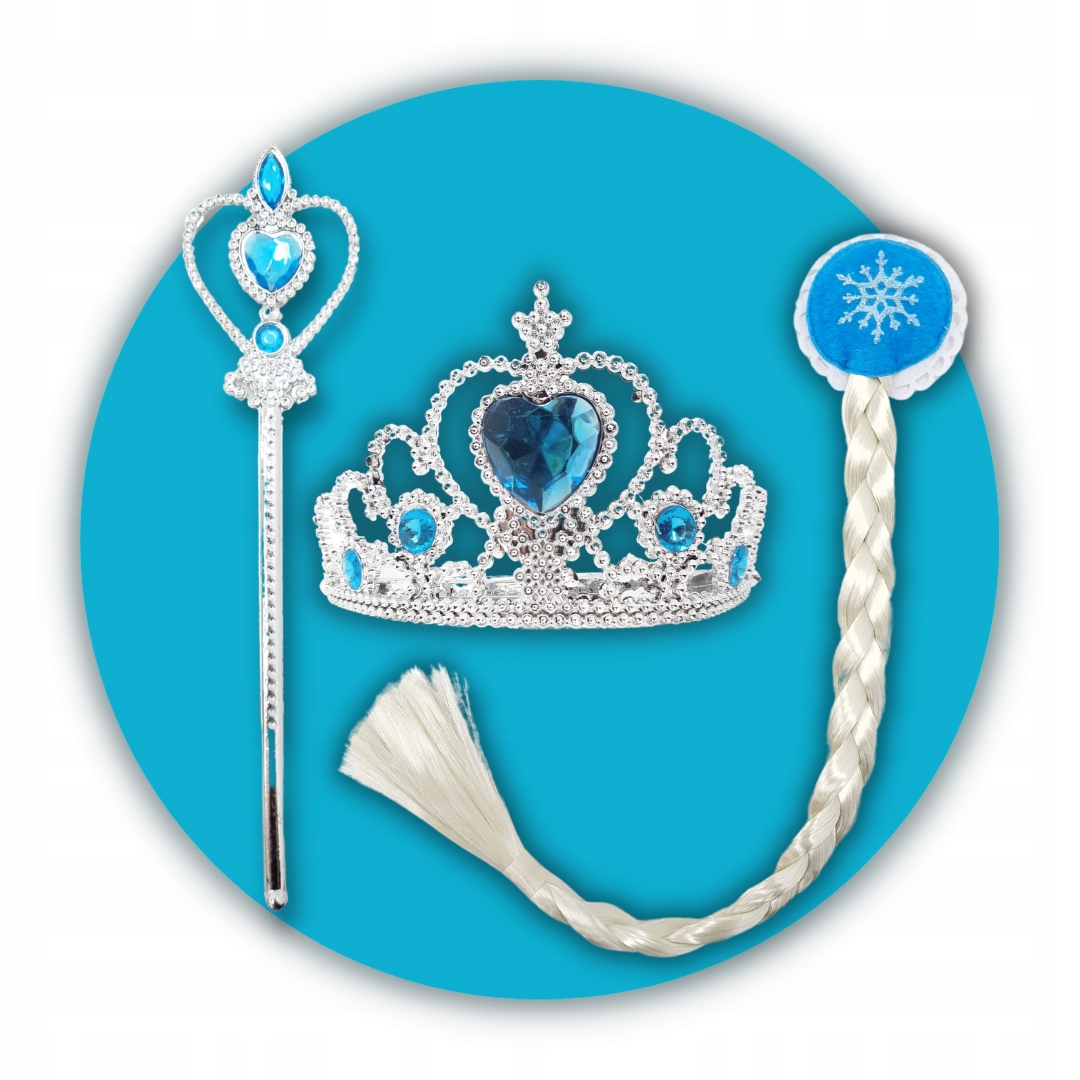 STRÓJ ELSA ELZA SUKIENKA DIADEM BERŁO WARKOCZ 98-110 Marka 4baby