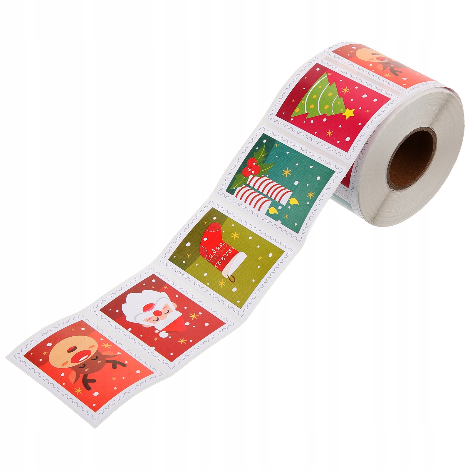 1 ROLKA PUDEŁKO NA PREZENT ŚWIĄTECZNE ROLKA NAKLEJKI ZABEZPIECZAJĄCEJ