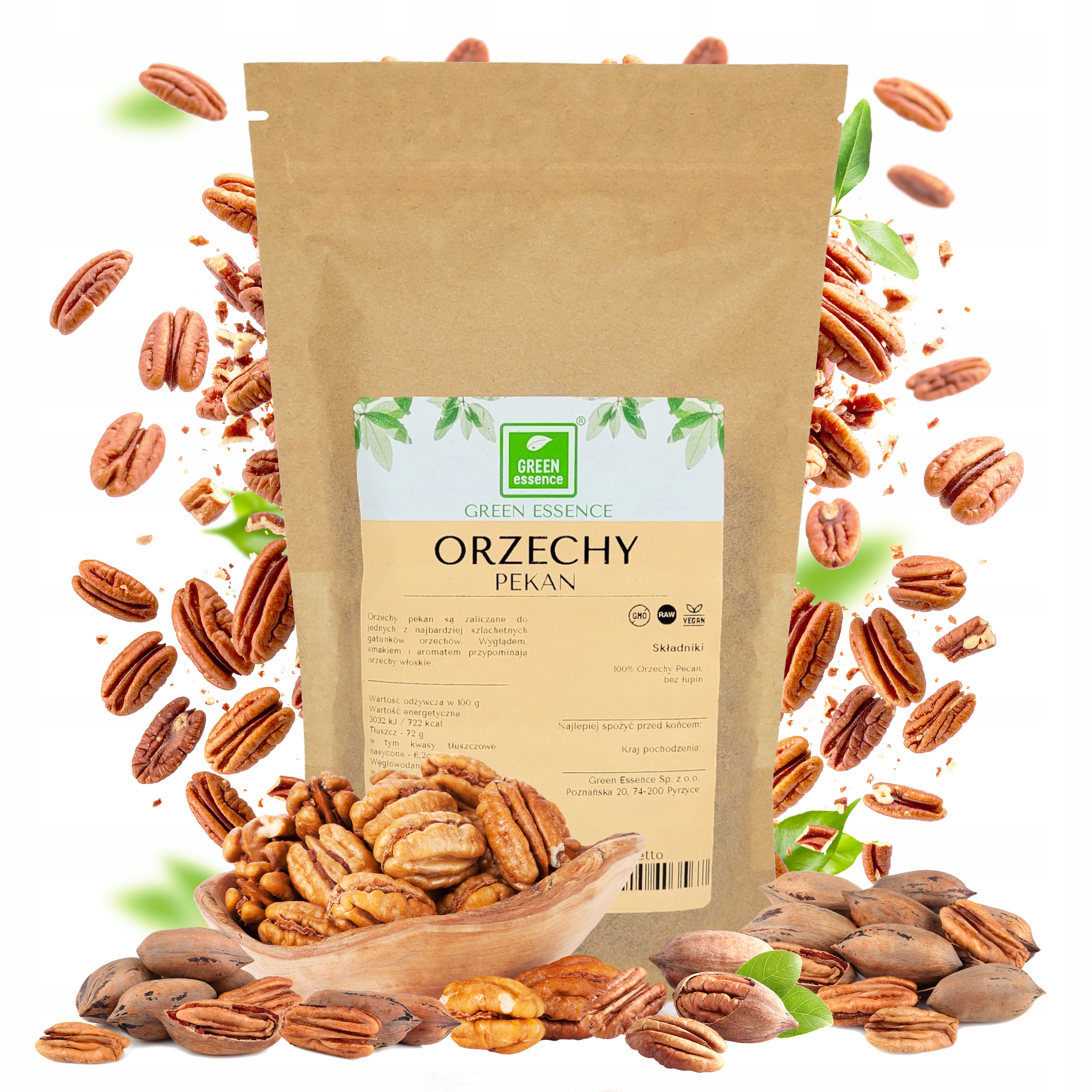 Levně Ořechy Pekan Pecan Čerstvé 500 g Přírodní pro Keto zdravá Svačinka Vege