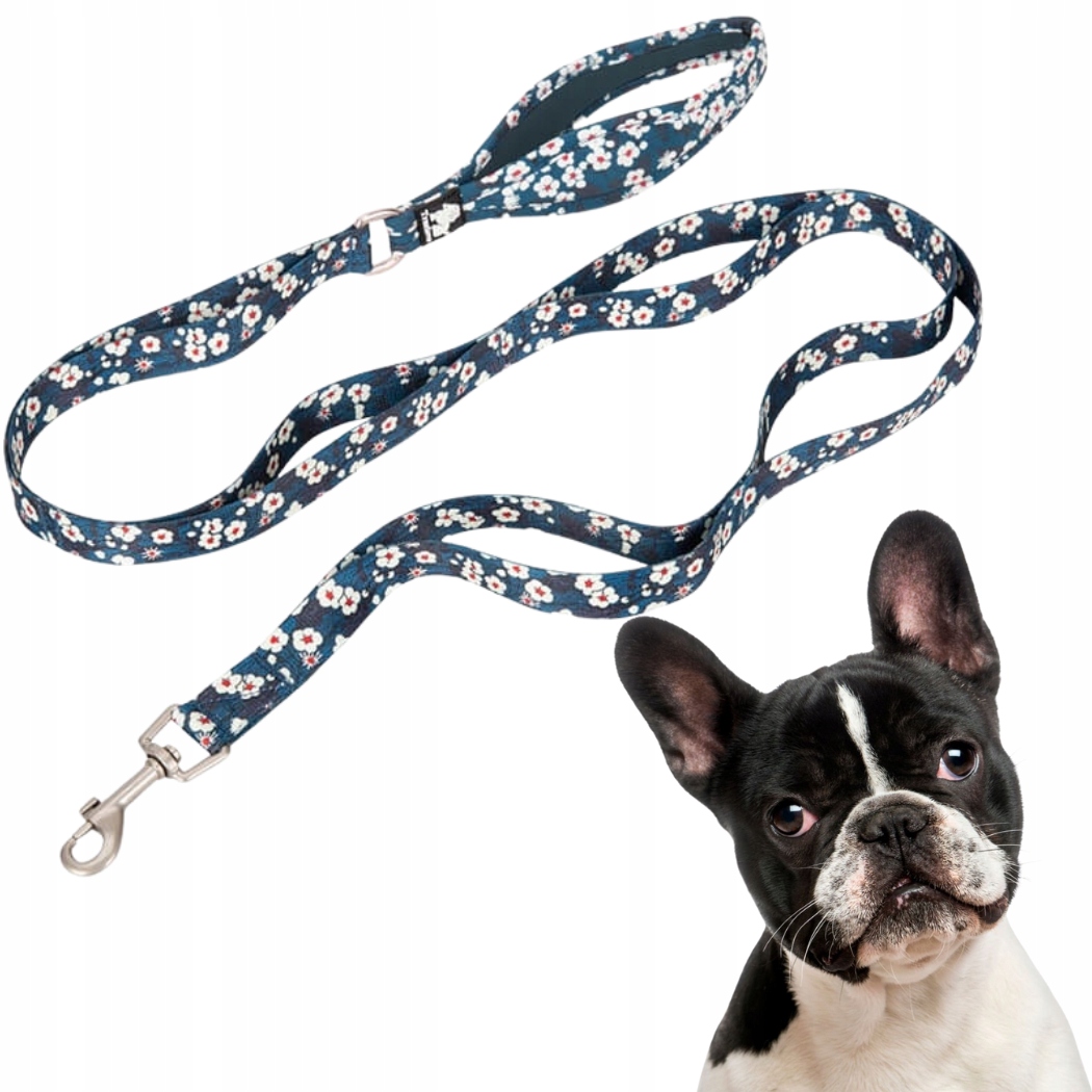 Levně Vodítko Pro Psa Truelove Blossom Granátově Bílá 1,4 M Velikost M