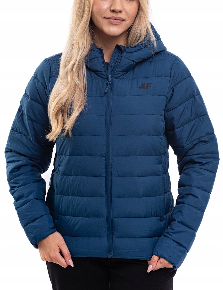 Dámská sportovní péřová bunda 4F s kapucí voděodolná, prošívaná, vel S