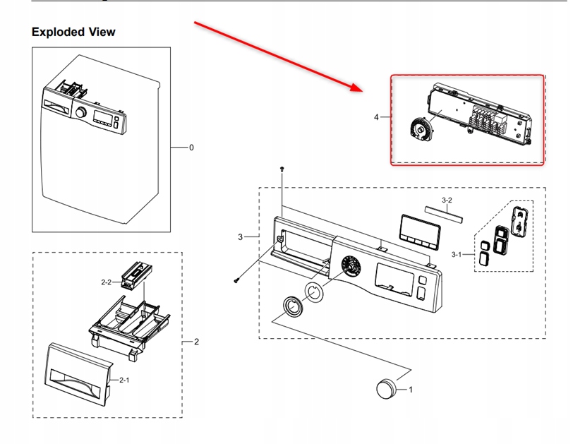 Moduł sterowania pralki Samsung DC92-01774C