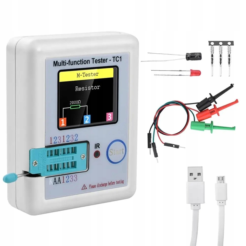 Multimetr TESTER ELEMENTÓW ELEKTRONICZNYCH TC1 Marka bez marki