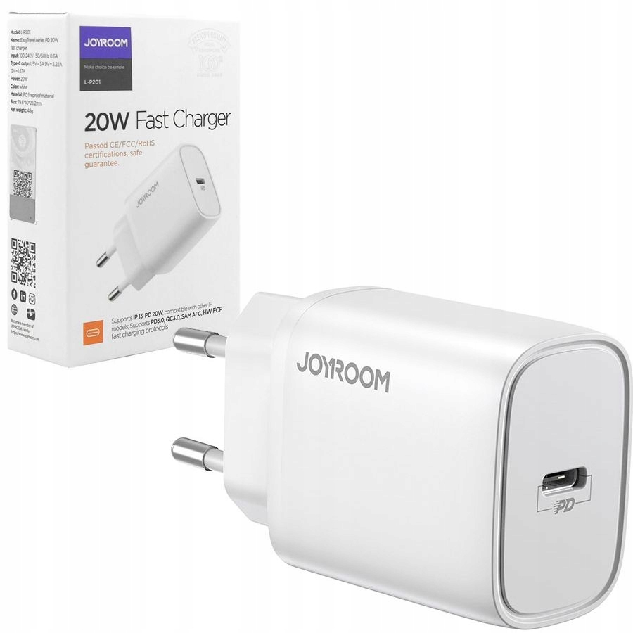 

Joyroom Szybka Ładowarka Sieciowa Usb Typ C Pd 20W