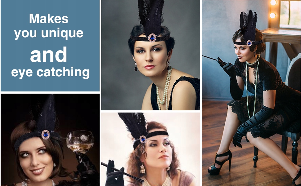 ZESTAW RETRO FLAPPER LATA 20 OPASKA KORALE 9w1 Liczba elementów w zestawie 9