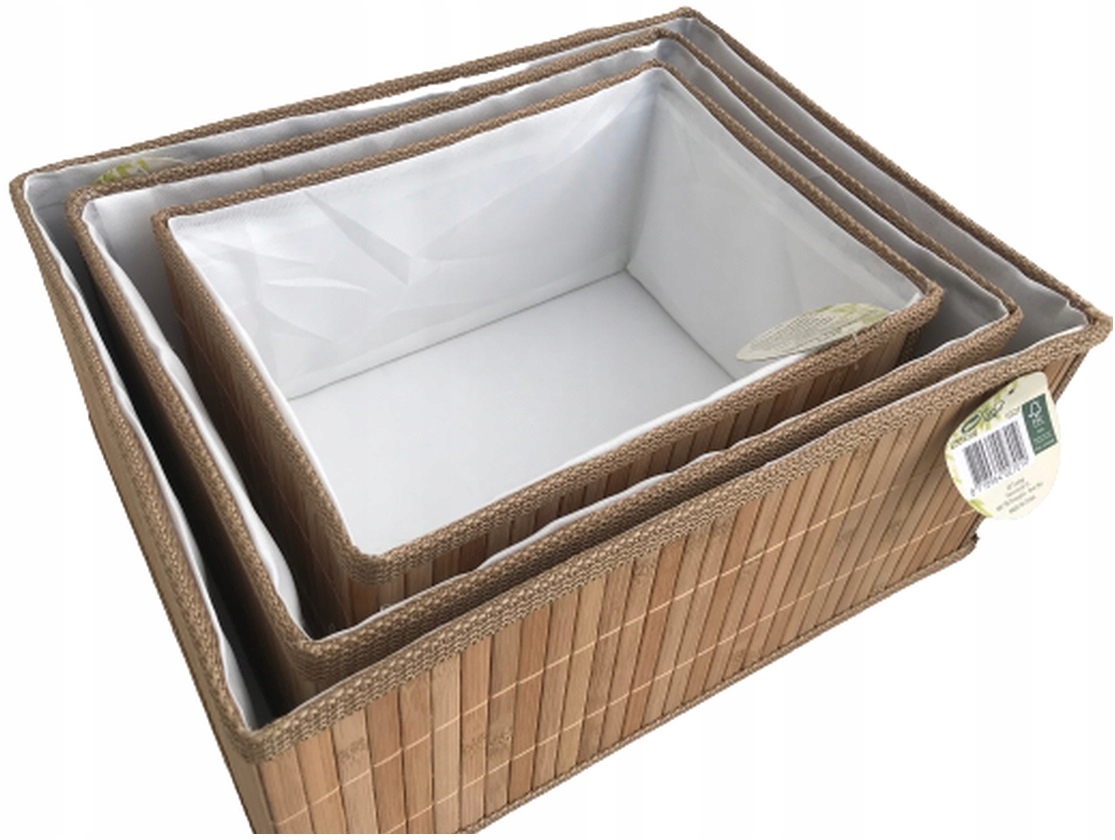 KOSZYK BAMBUSOWY ORGANIZER PUDEŁKO PRZECHOWYWANIA Marka ZD Trading