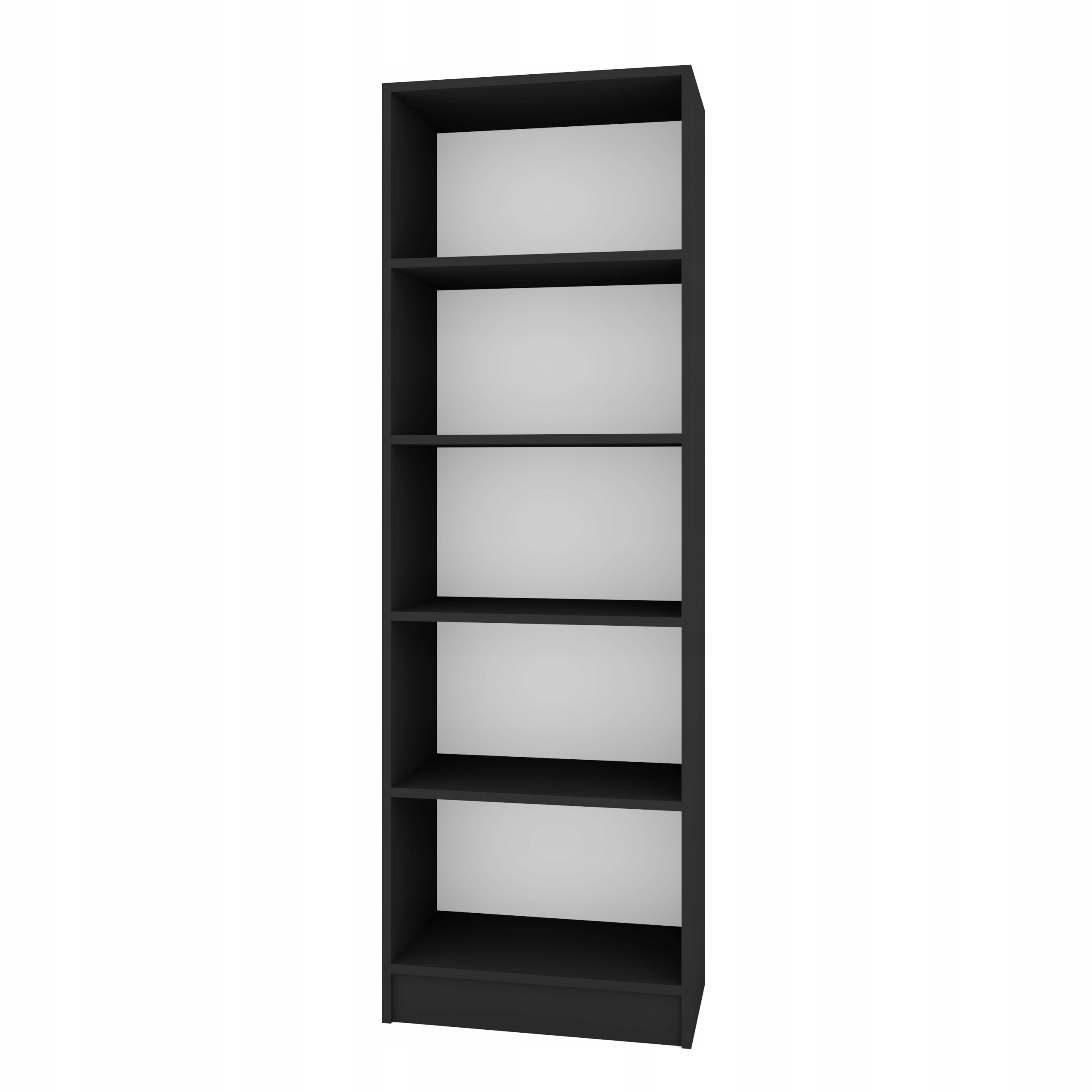 Regál na knihy Černý s policemi 5 Polic 60 CM Hračky Segregátory Kancelář