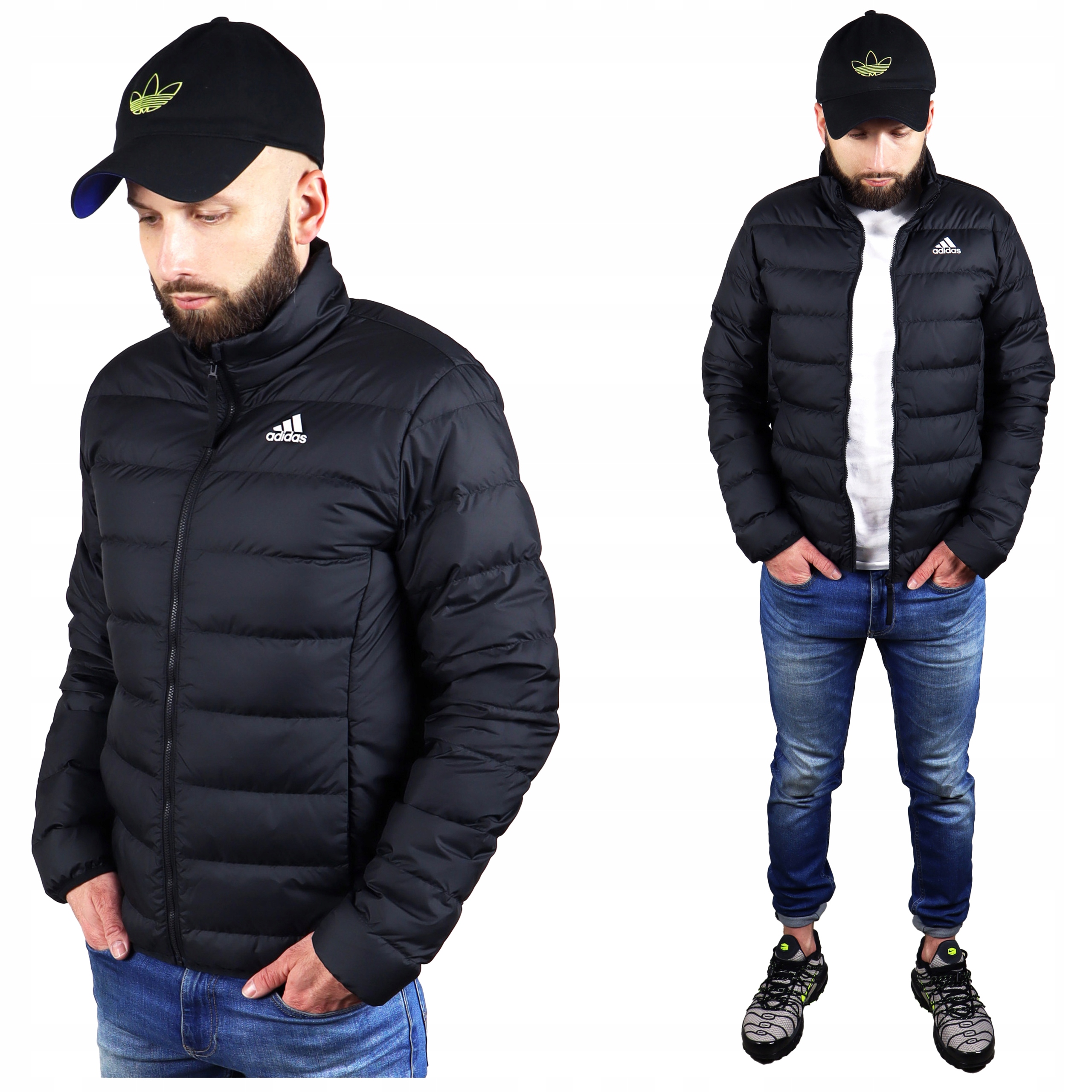 Adidas Jarní pánská bunda Puch Přírodní Lehká péřová teplá zateplená