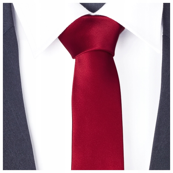 

Gładki 7cm Jednokolorowy Krawat Żakard 60 Kolorów