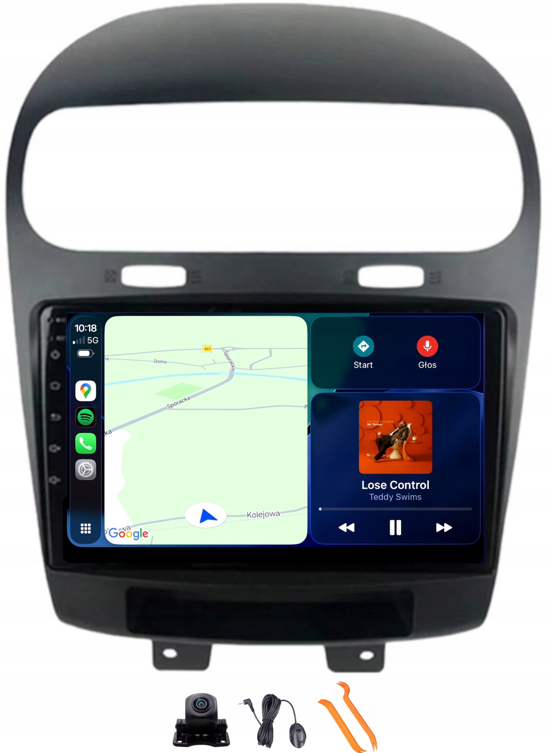 Android Auto Rádio Gps Lte 256GB Qled Carplay Dodge Journey 12-20 Fiat Freemont