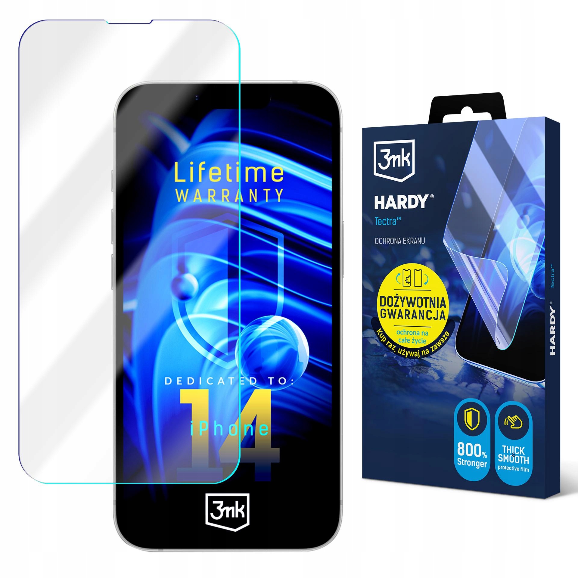 Elastyczna folia hydrożelowa 7H na ekran Apple iPhone 14 3mk Hardy Tectra