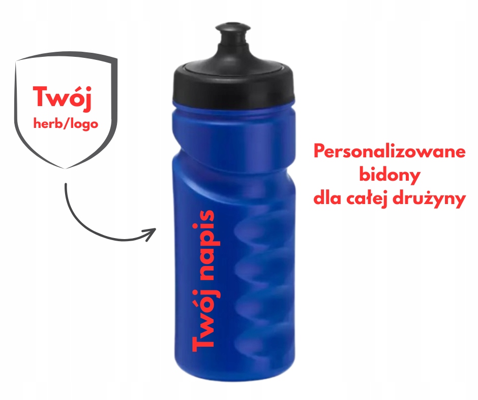 Lahev Na Pití personalizovaný s vaším nápisem Roly 500 ml, modrý, 20 kusů