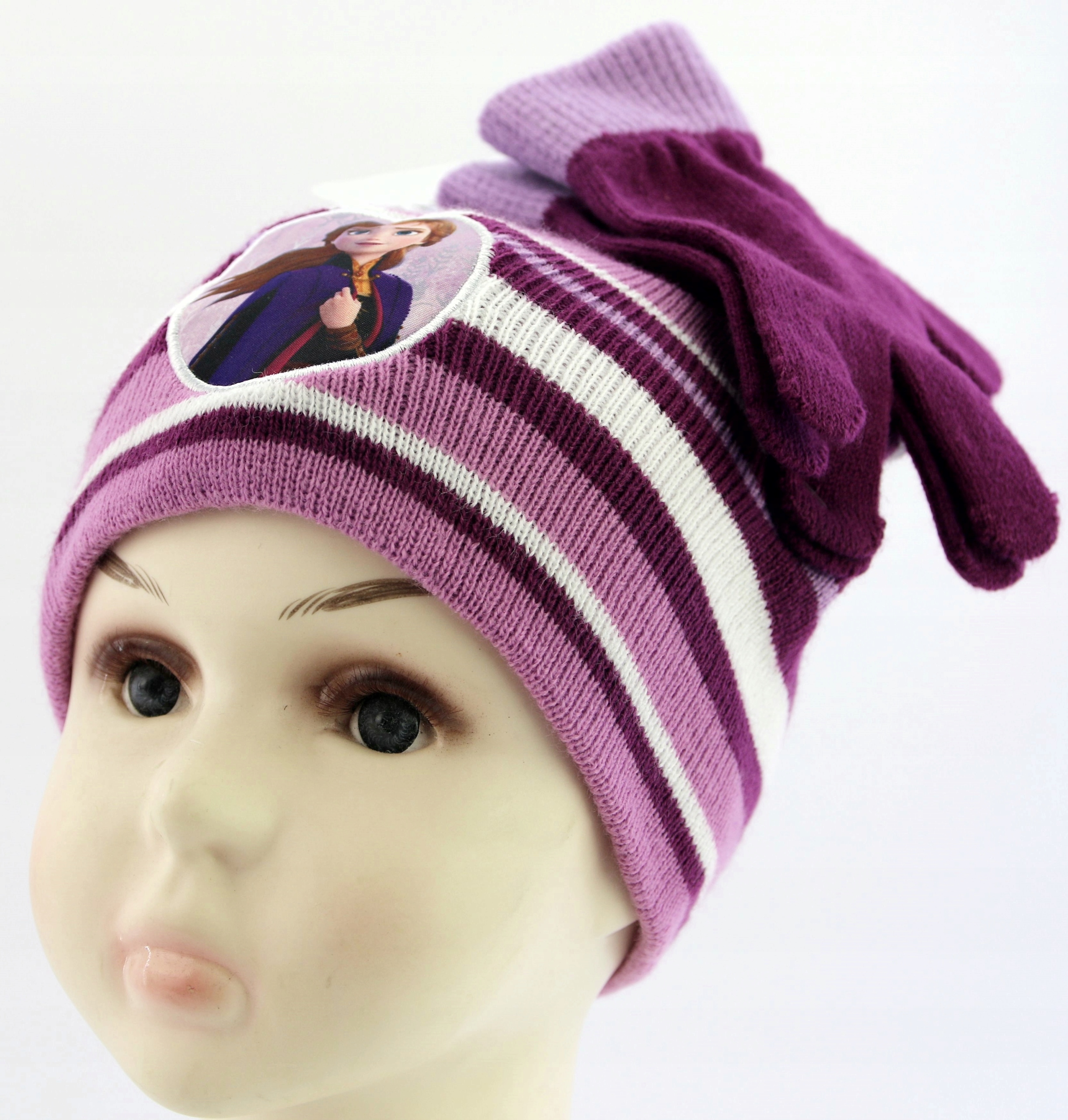 Frozen Kraina Lodu Zestaw Czapka Zimowa Rękawiczki Kolor wielokolorowy