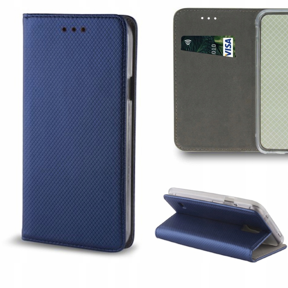 ETUI OTWIERANE Z KLAPKĄ MAGNETIC PORTFEL do SAMSUNG GALAXY S23 FE NIEBIESKI