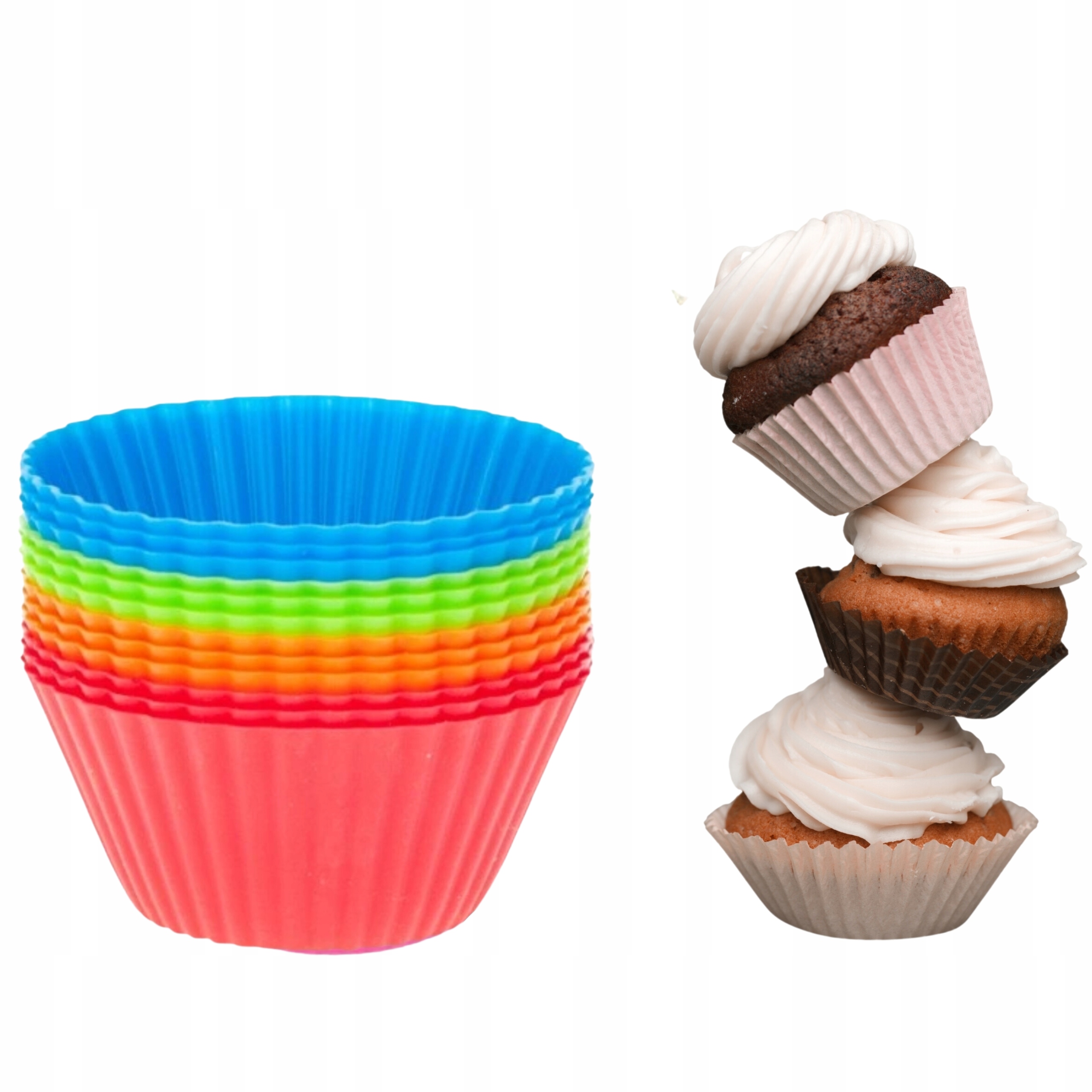 

12x Foremka Silikonowa na Babeczki Muffiny Foremki