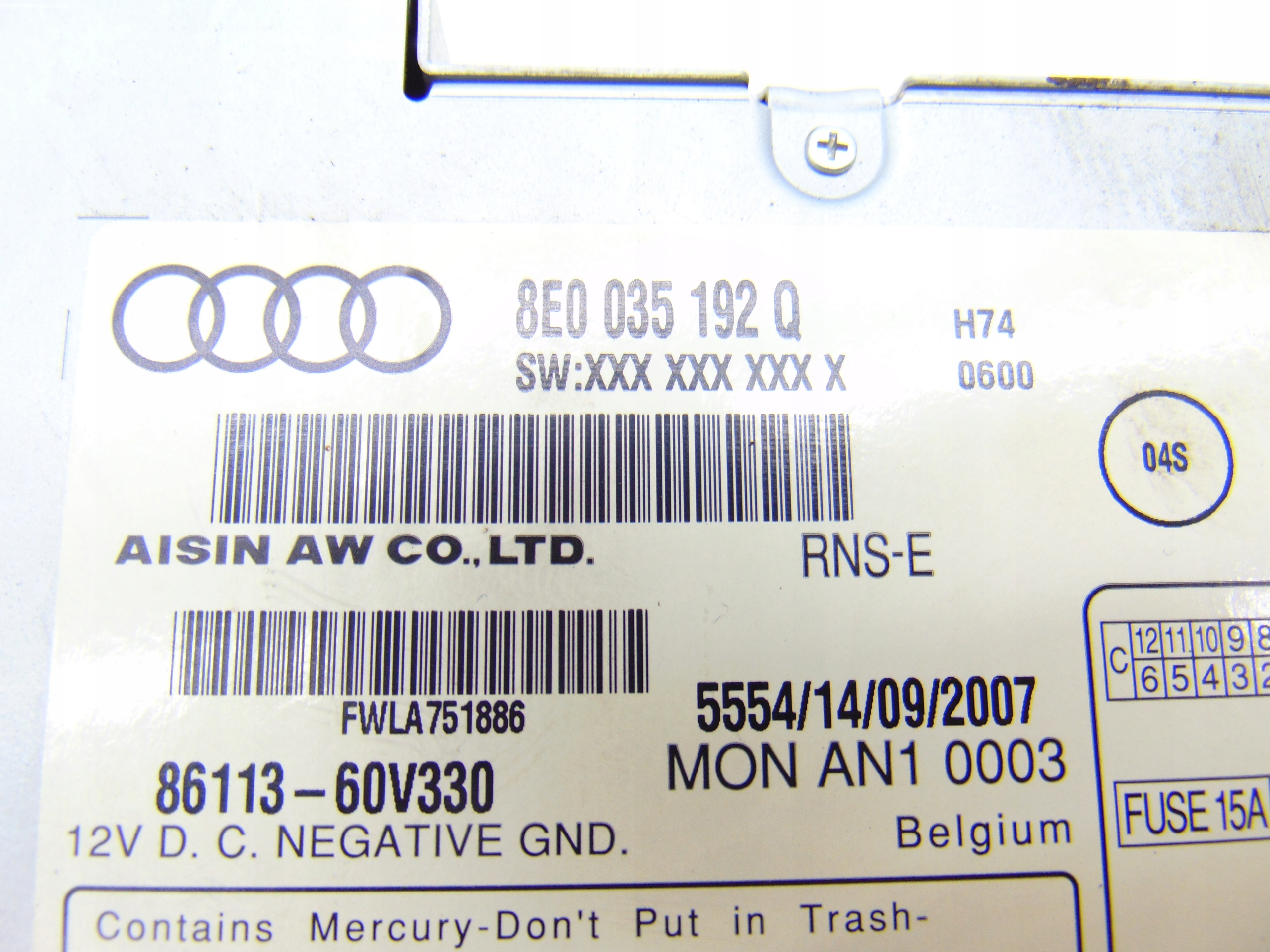 радио головное устройство Audi PLUS A4 B6 B7 8E0035192Q