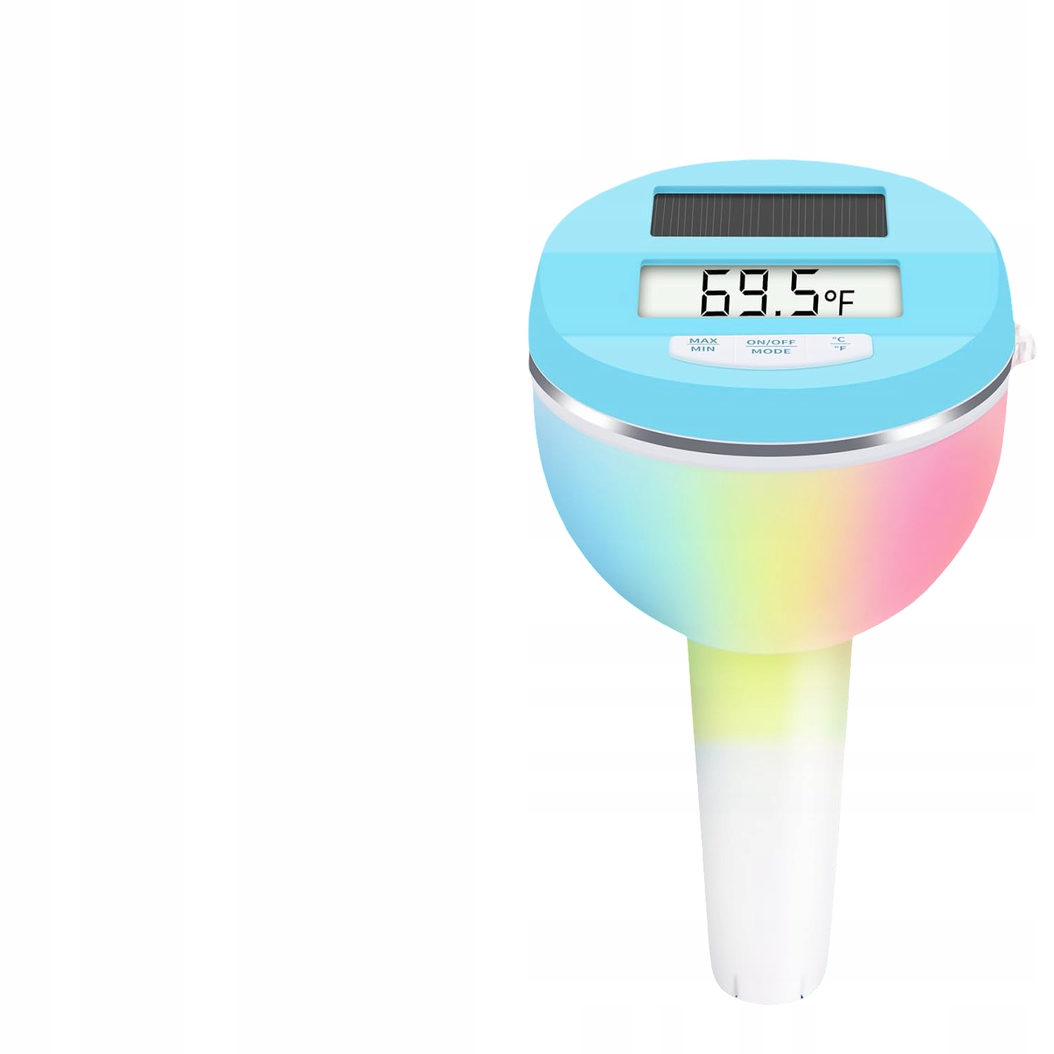 Solárny Teplomer Do Bazéna Digitálny Plávajúci Bazénová Vaňa Vodotesná Rgb