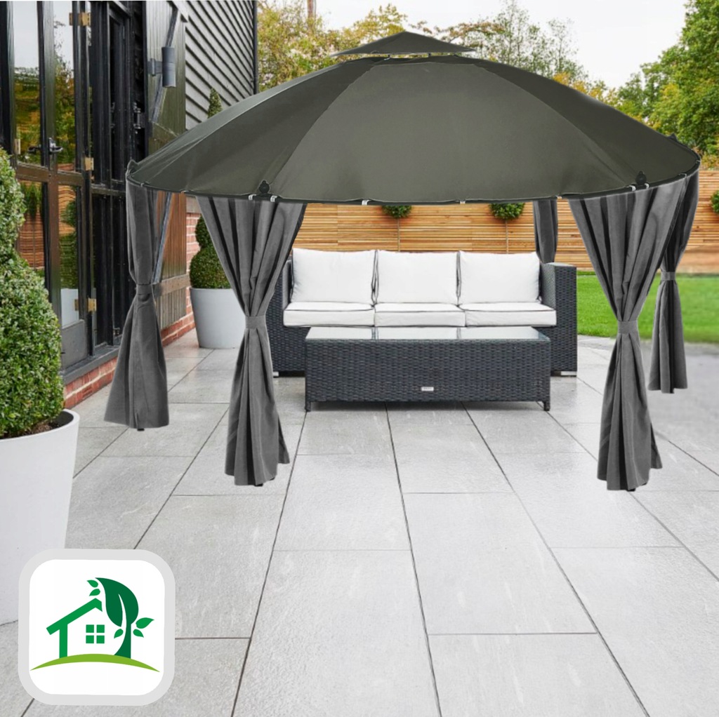 Poszycie wodoodporne do pawilonu ogrodowego OBI BRAGA 350 CM STALOWY Producent inna