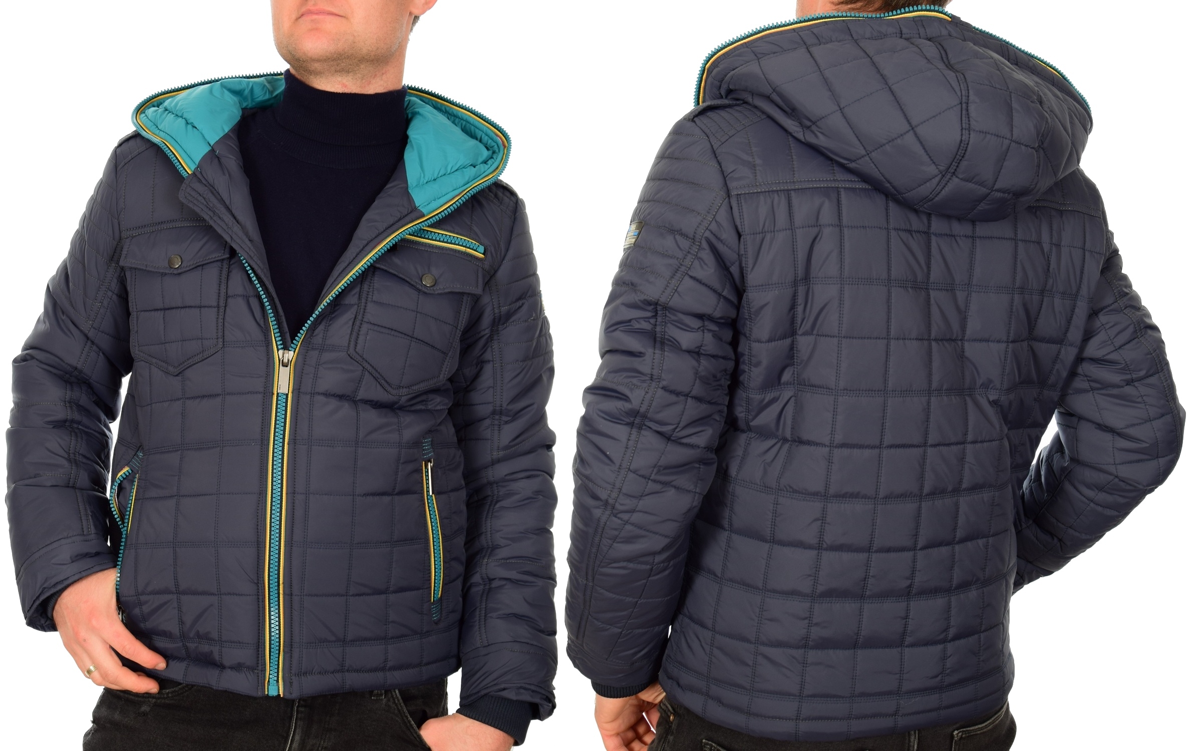 Zimní Bunda Pánská AH55179MN Zateplená Péřová M