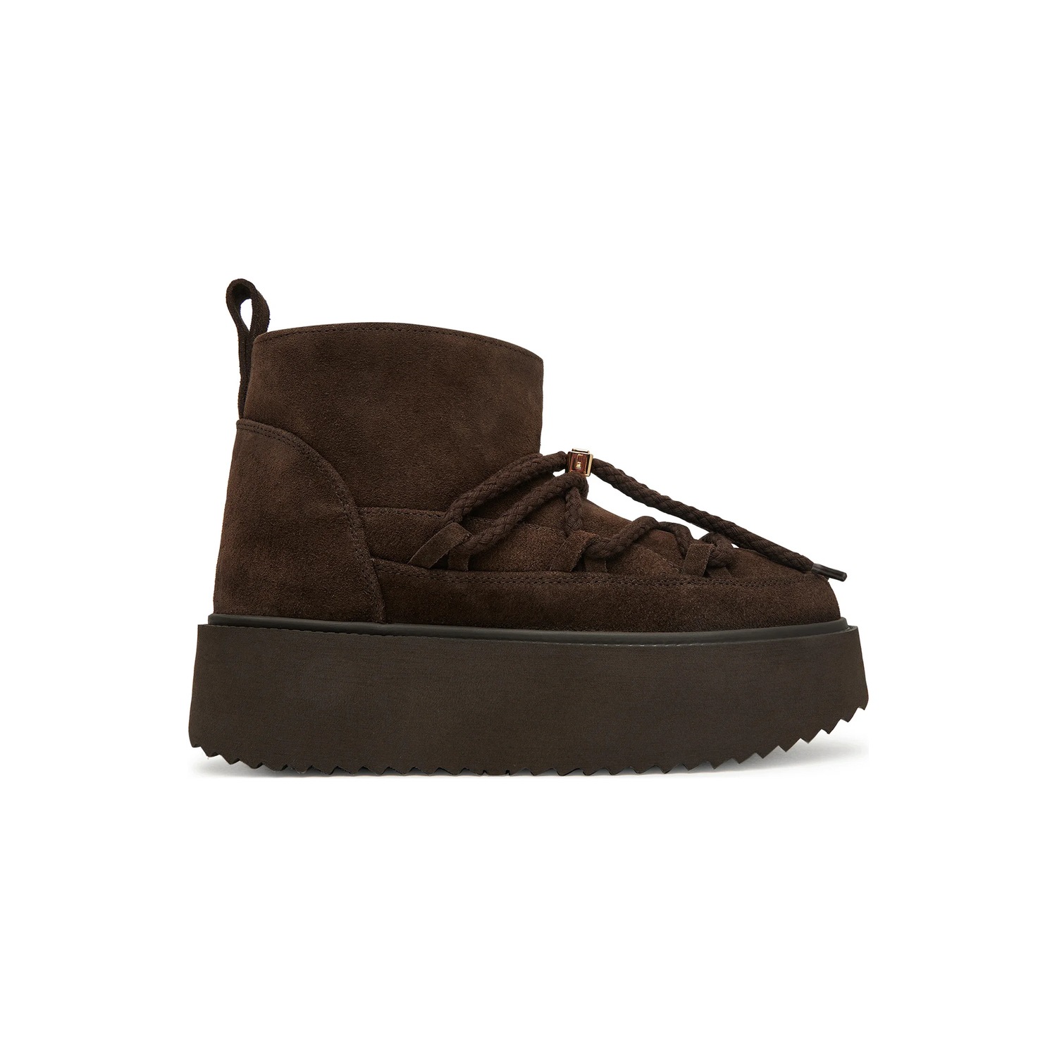 Inuikii śniegowce skórzane Classic Low Platform 75204-004 Dark Brown 39