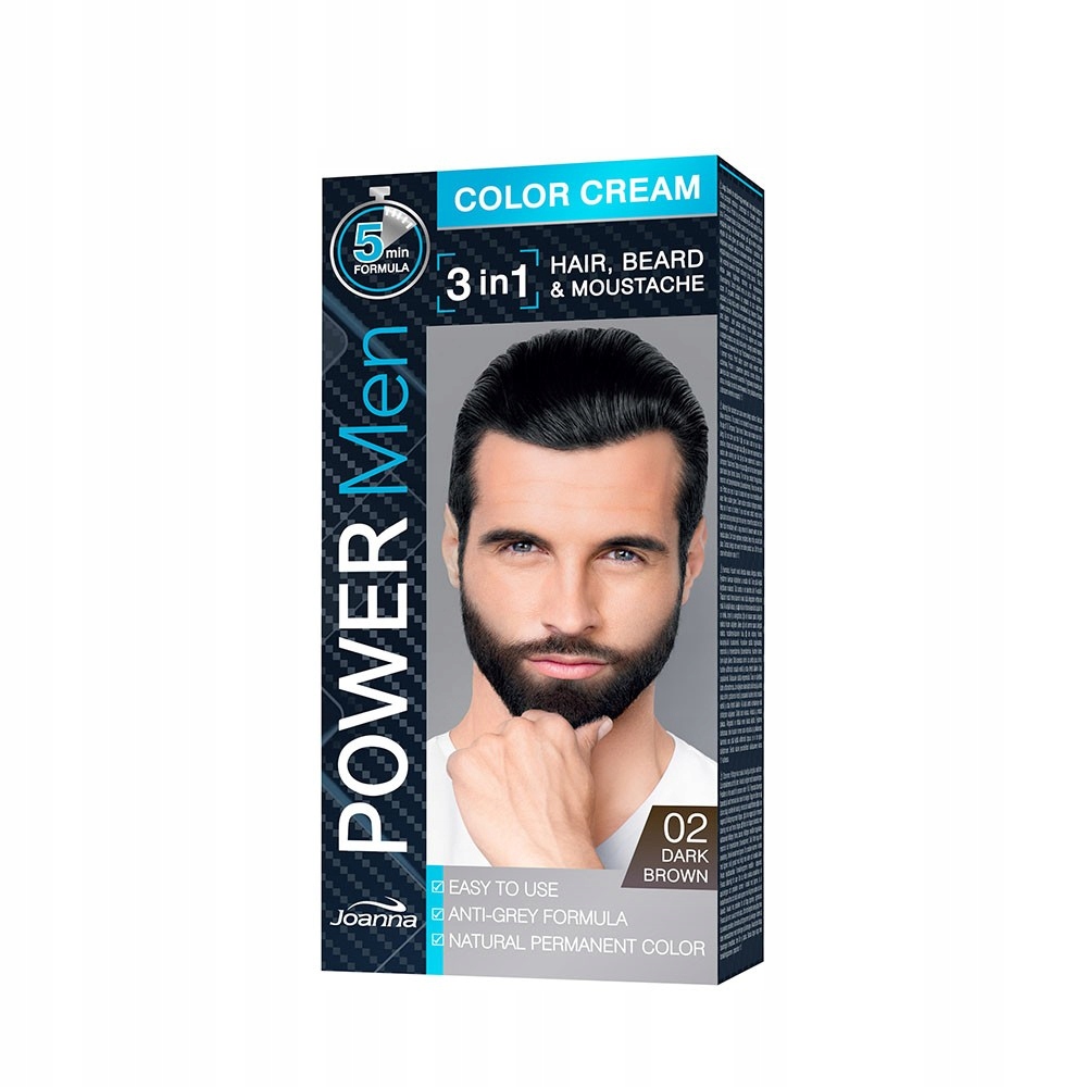 

Joanna Power Men farba brody wąsów 02 Dark Brown