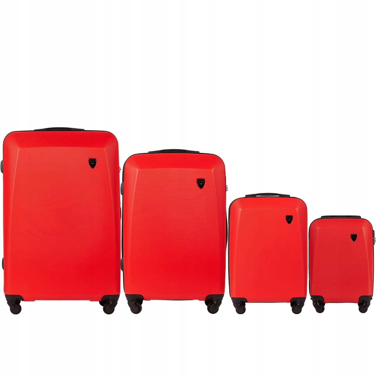 Sada 4 cestovních zavazadel Kufr Wings Plover Red tvrdý, odolný