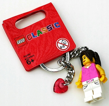 Lego Classic 852704 Dziewczyna z serduszkiem nowy brelok do kluczy wycofany