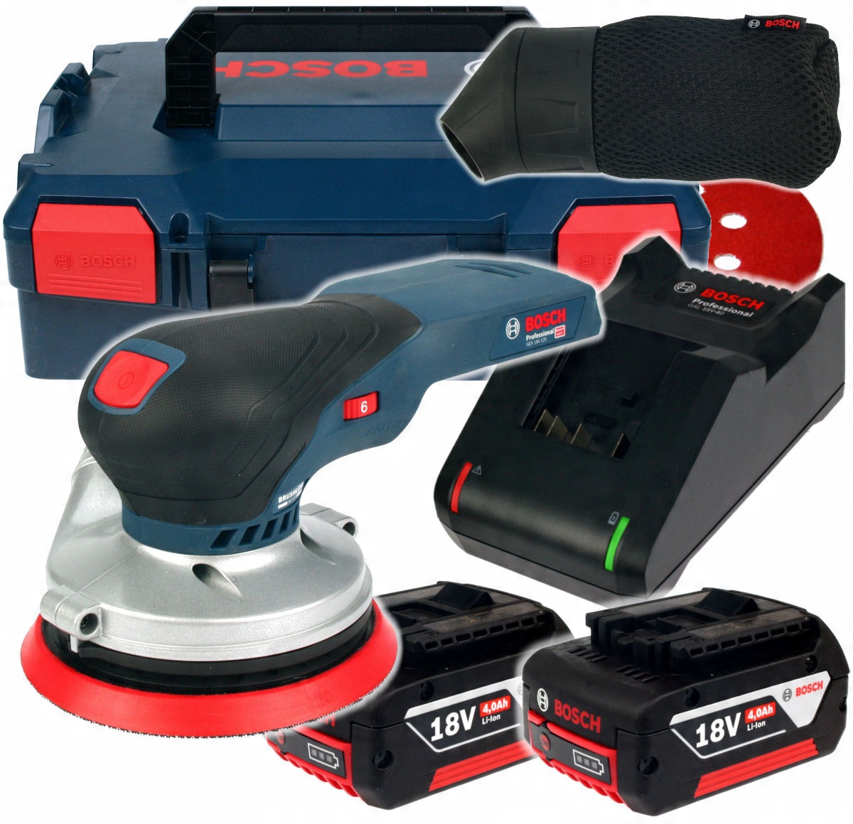 

Szlifierka Mimośrodowa Gex 18V-125 Bosch 2x4,0Ah