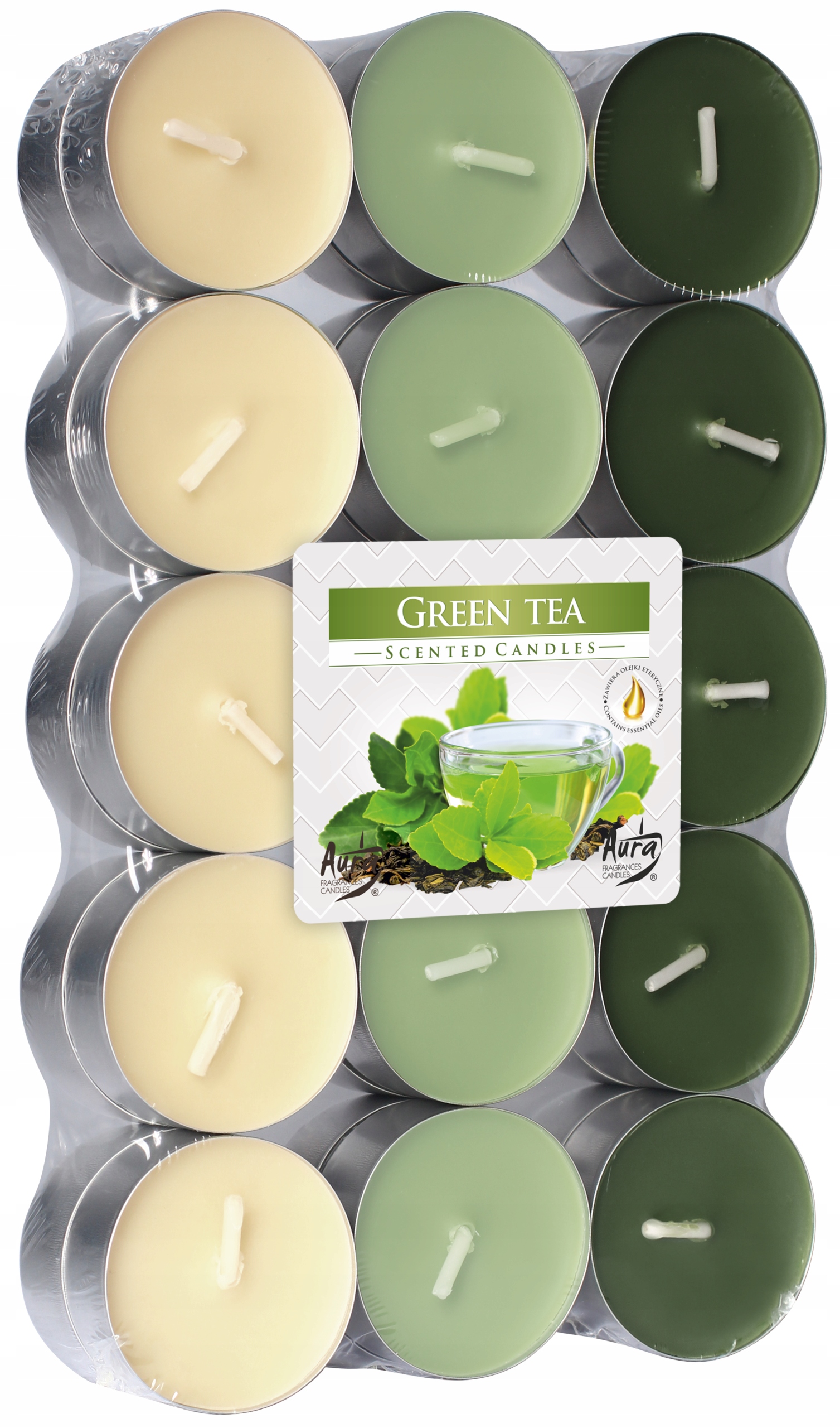 

Podgrzewacze Tealights Bispol Zielona Herbata 30sz