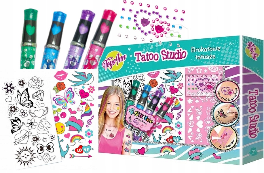 

Studio Tatuażu tatuaże brokatowe markery