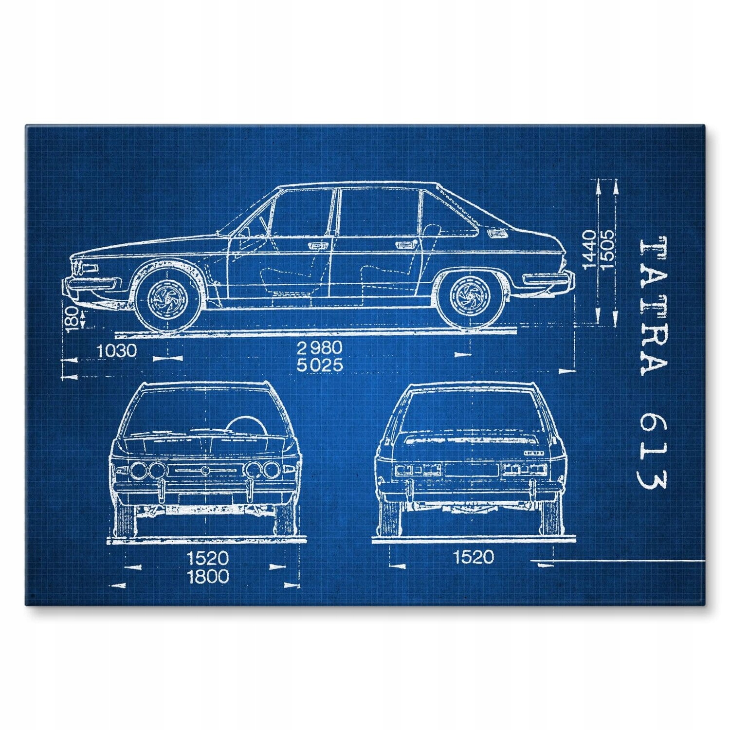 Velký plech z kovu plakát dárek do garážového pokoje dílny Auto Tatra
