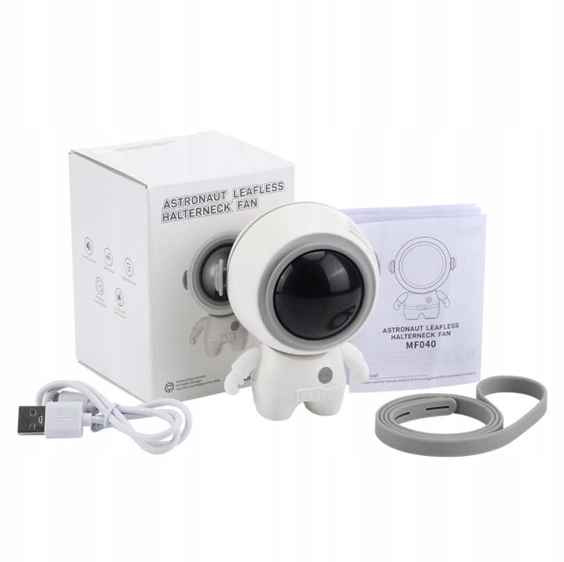 WENTYLATOR WIATRAK NA SZYJĘ PRZENOŚNY KLIMATYZATOR BEZPRZEWODOWY AKUMULATOR Model 6HG0905WH