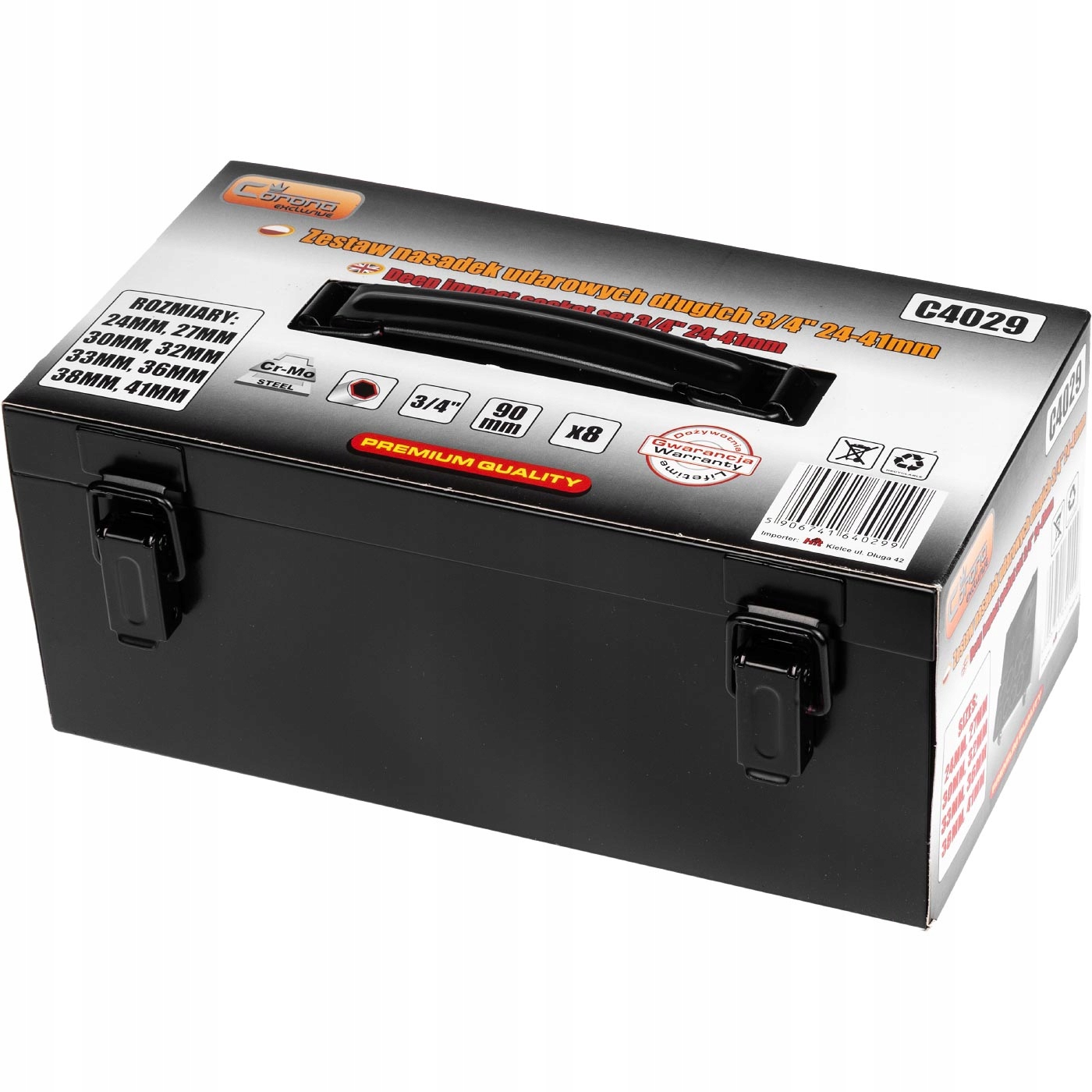 ZESTAW NASADKI UDAROWE 3/4 24-41mm DŁUGIE CORONA Mocowanie 3/4