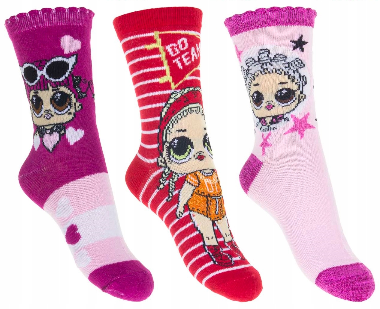 

Lol Surprise Skarpetki Dziecięce 23/26 3szt.Brokat