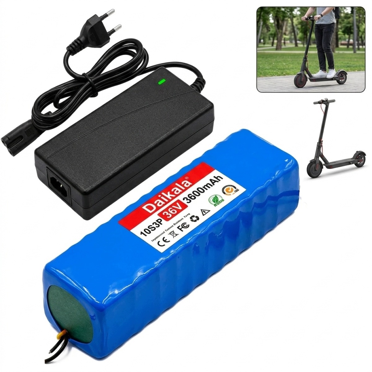 36V 36Ah 10S3P Li-ion E-Bike Bateria Z ładowarką