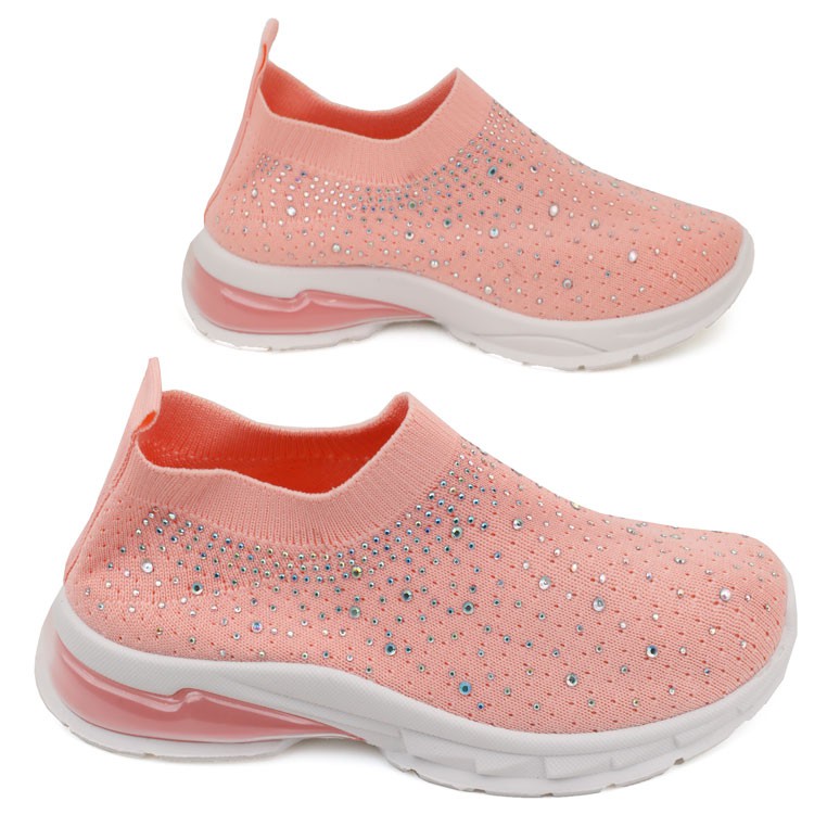 

Buty sportowe dziecięce wsuwane morelowe