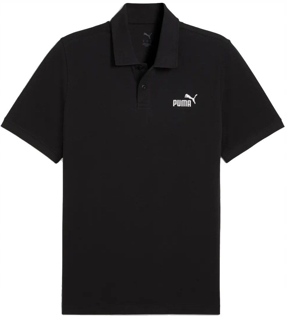 Tričko bavlněné Polo Puma 682552 01 s límečkem, černé, 3XL