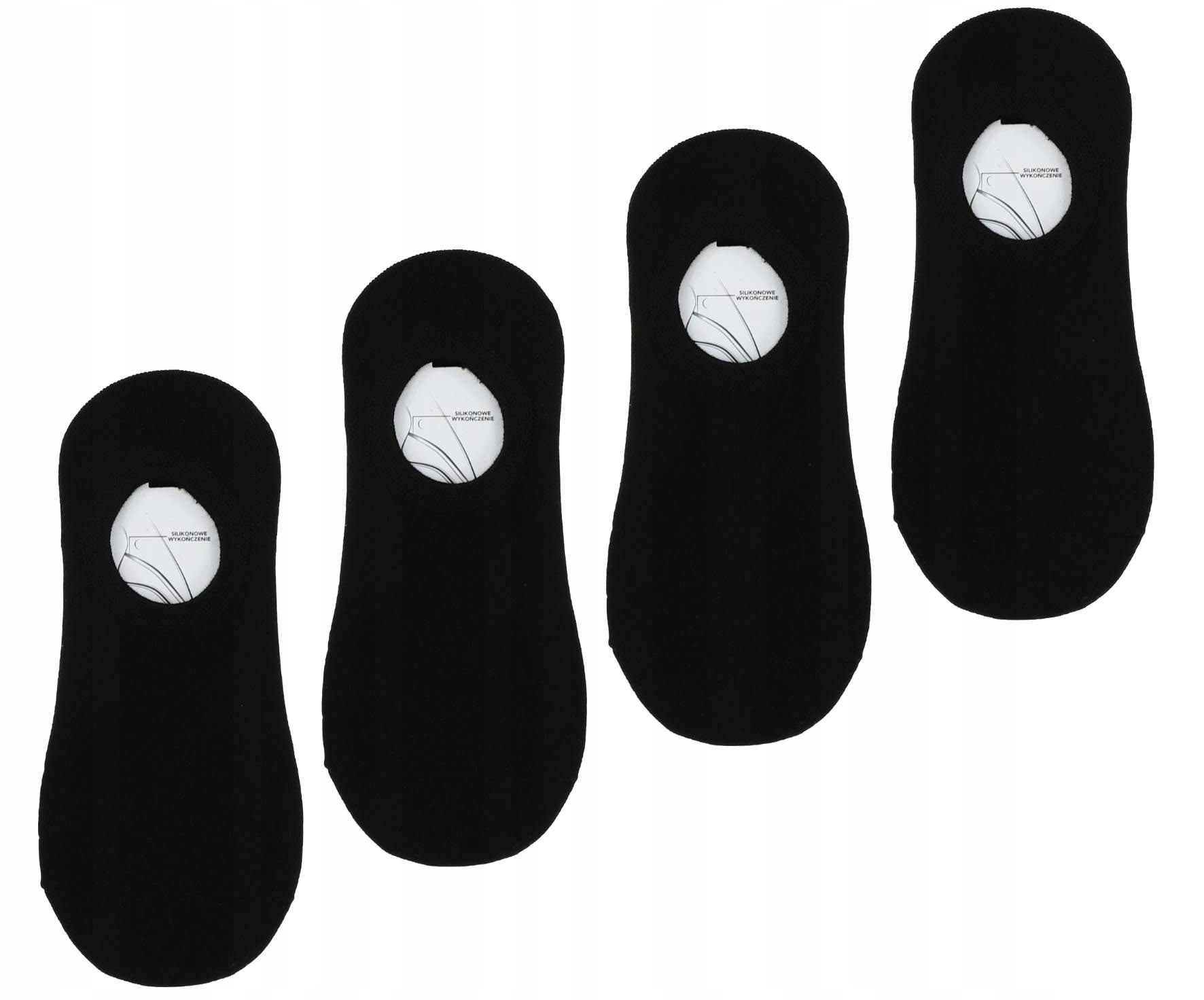 

Czarne Niskie Stopki Damskie Mikrostopki 4Pak