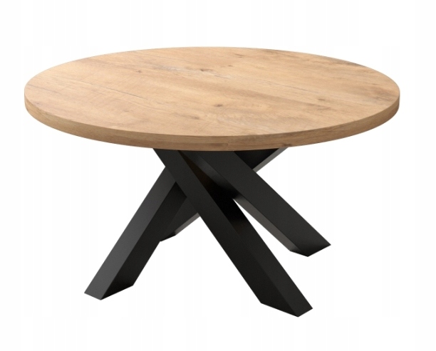 

ława stolik Loft Lex fi90cm Hikora Naturalna Egger