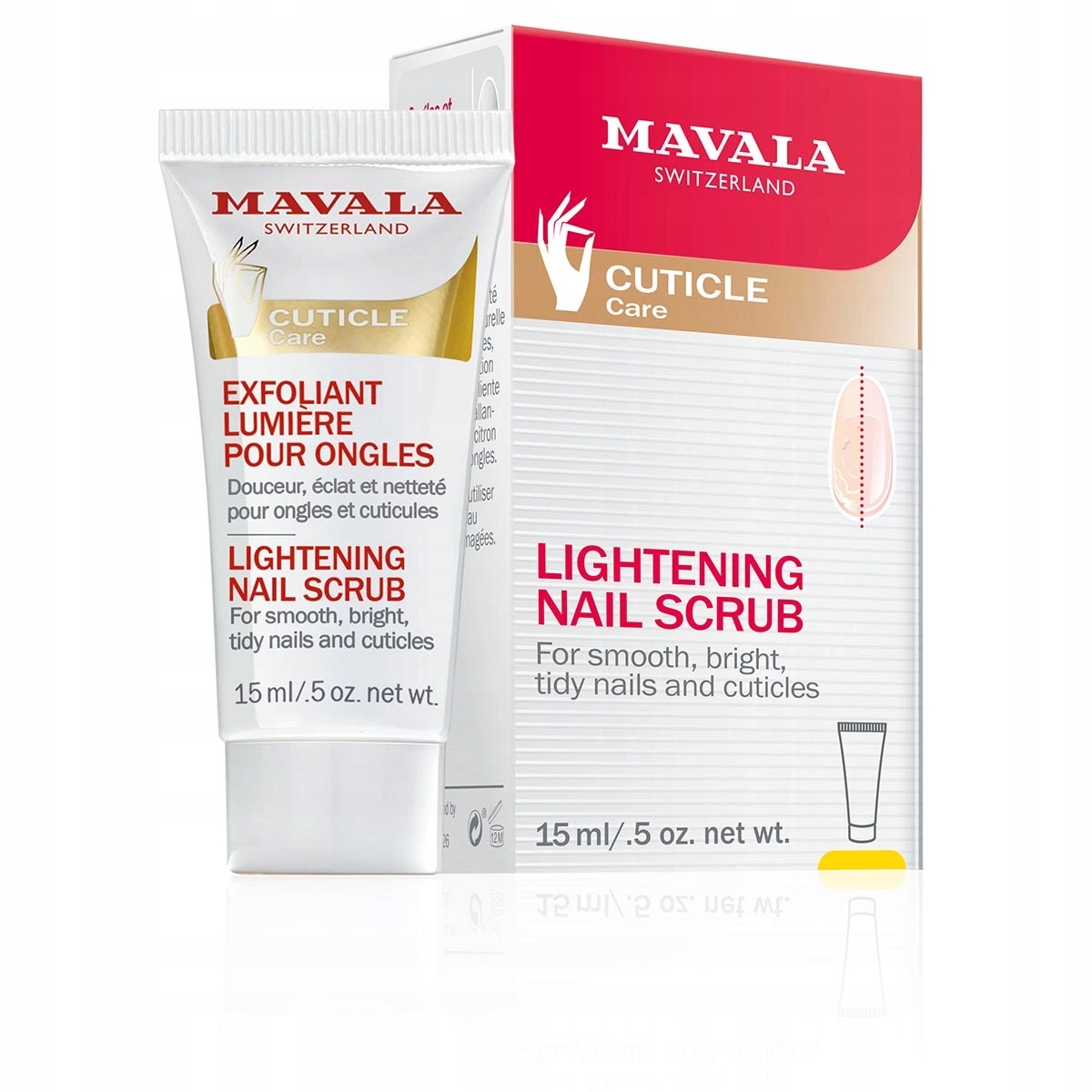 Mavala Lightening Scrub Zesvětlující peeling na nehty 15 ml