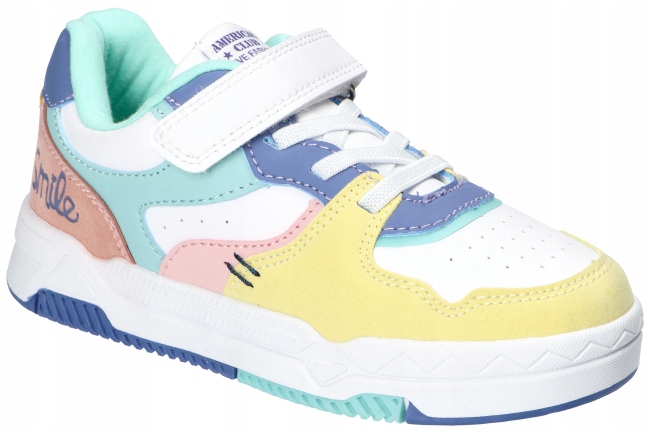 American Club ES194 Adidasy Buty Dziecięce Na Rzep Wkładka Skórzana W/y 32