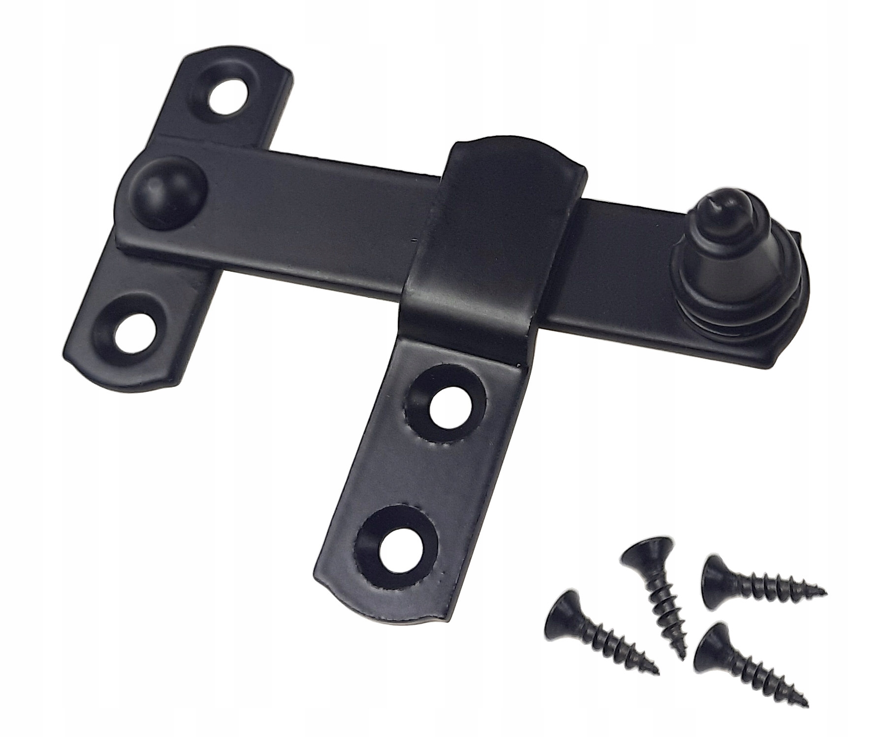 Zamknięcie do okiennic furtki drzwi altany blokada zasuwka czarna