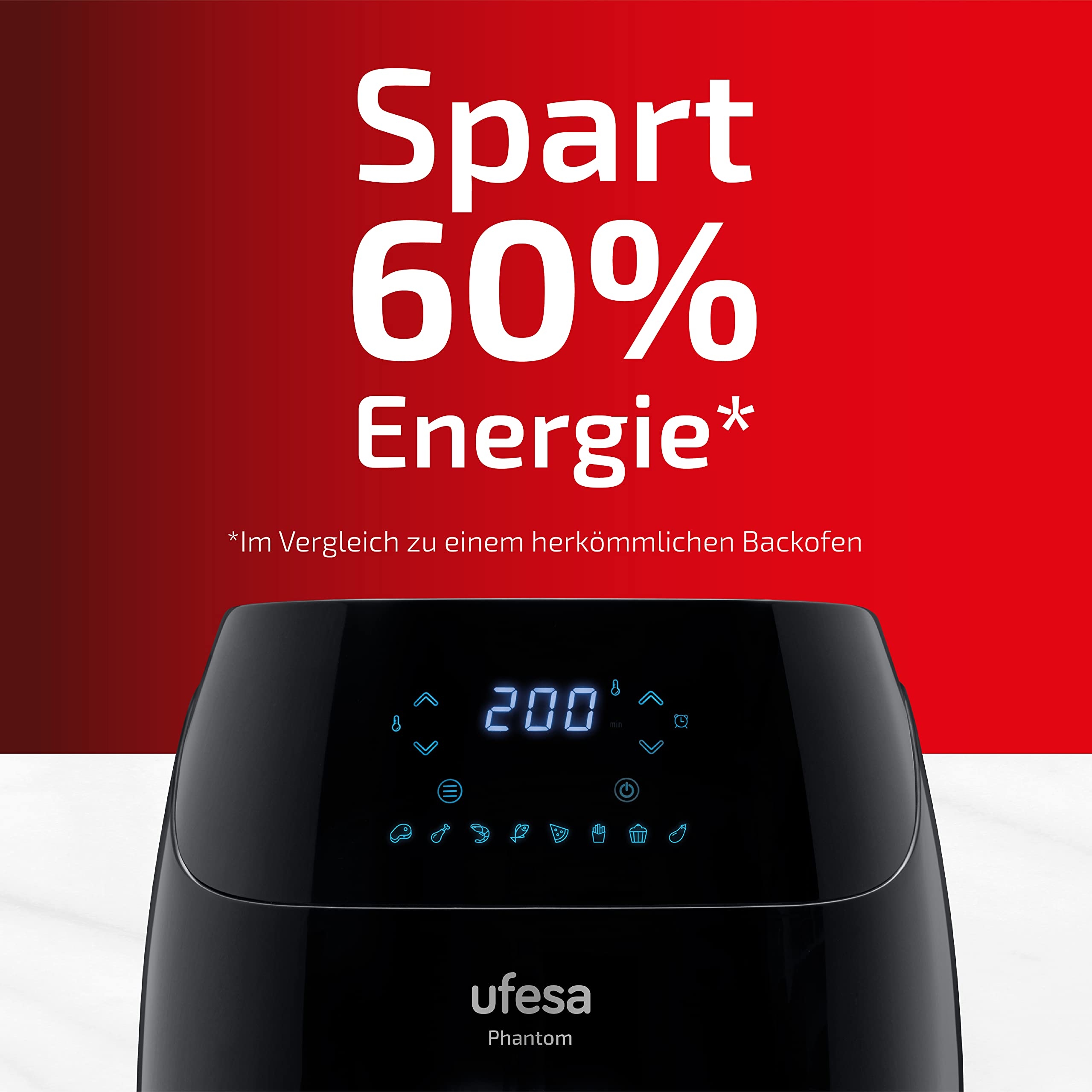 UFESA AF5000 Frytkownica Beztłuszczowa 5L Z WiFi LED Ekranem i Aplikacją — miniatura 2