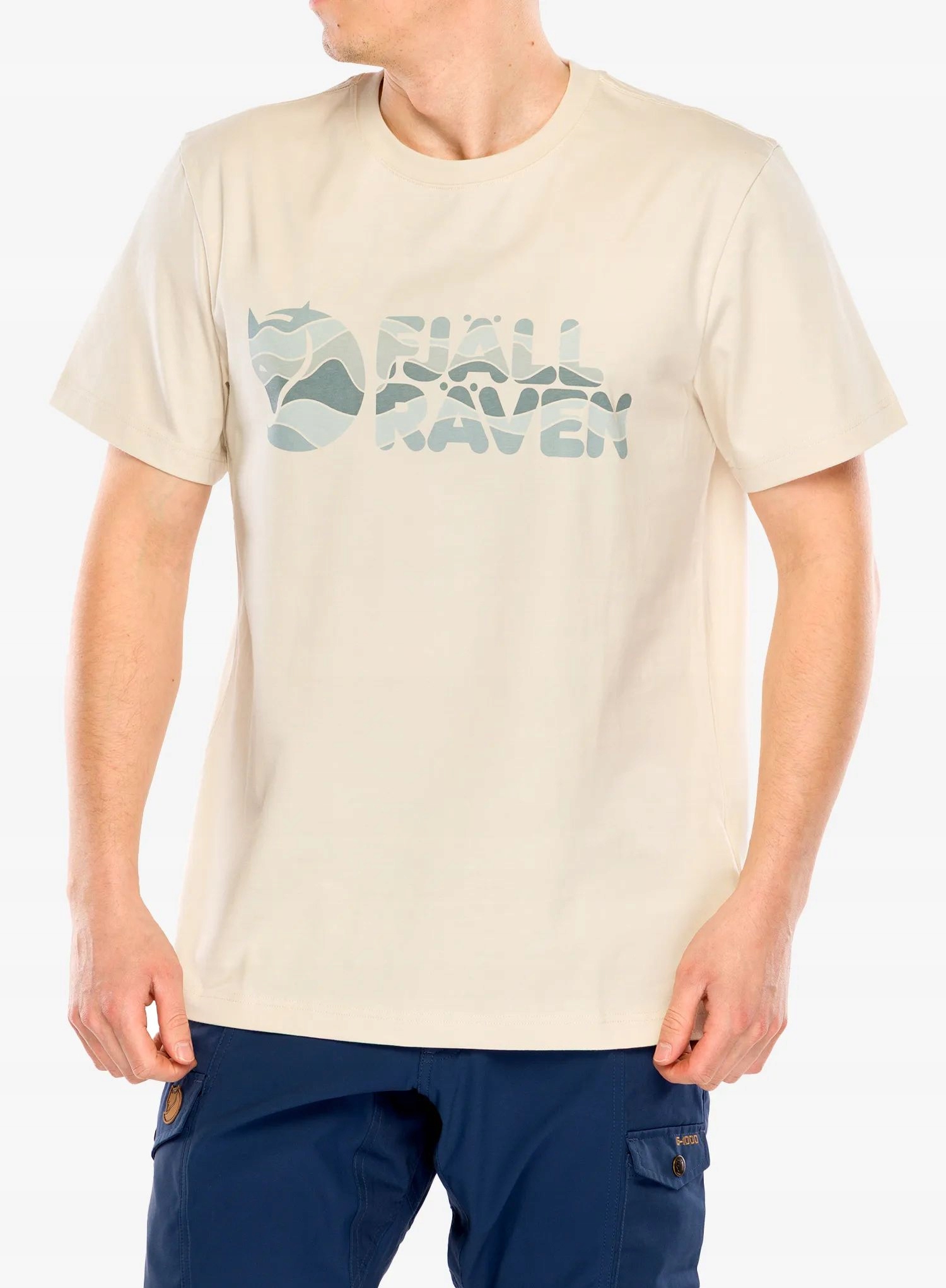 Tričko s potiskem Fjallraven Multicolor Logo T-shirt chalk white M