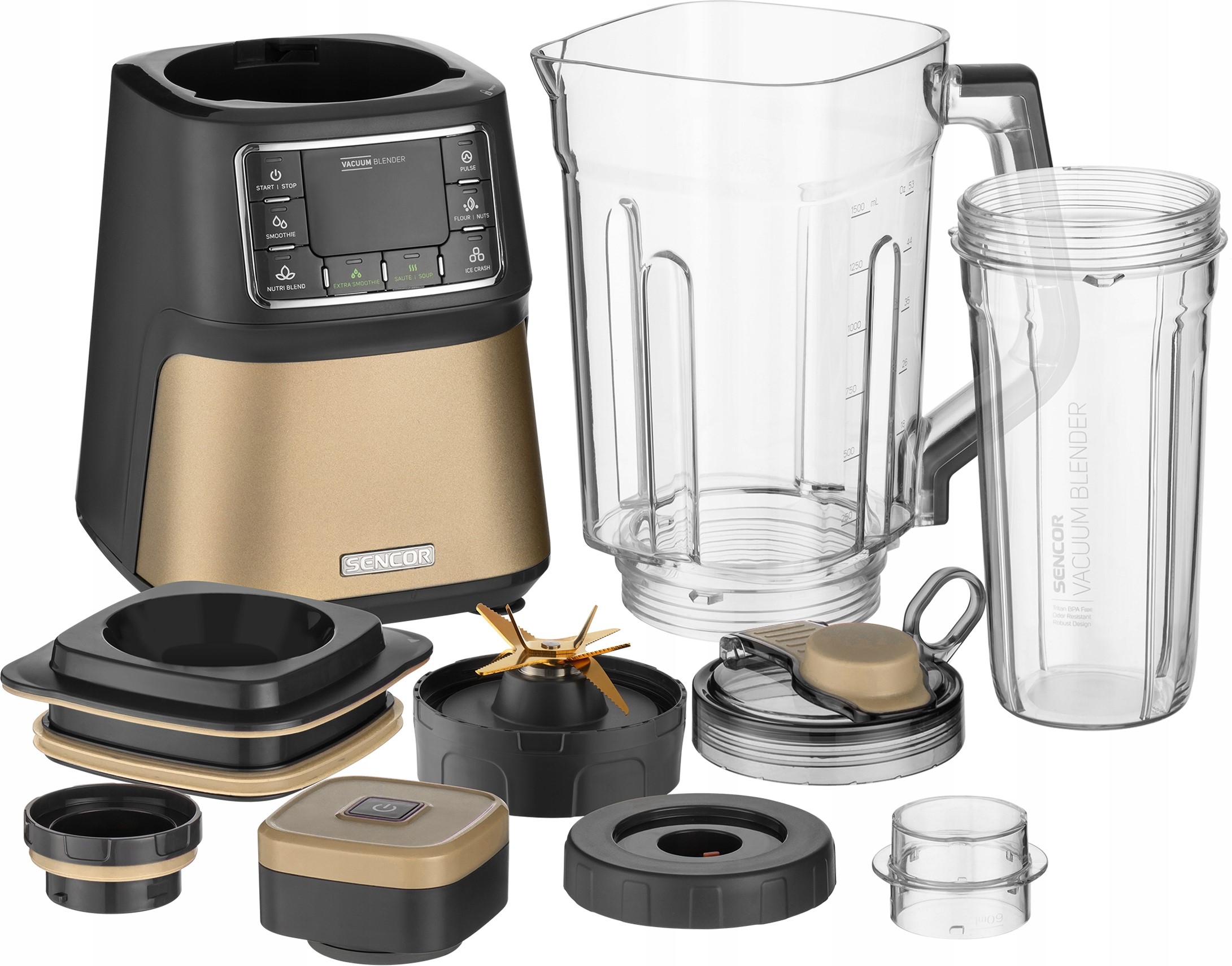 Blender kielichowy próżniowy Sencor 1500W Złoty Marka Sencor