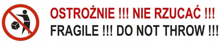 48mm TAŚMA PAKOWA Z NADRUKIEM OSTROŻNIE NIE RZUCAĆ Marka inny
